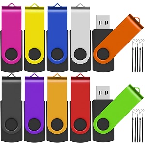 32gb 20 usb flash drive 10-pack thumb drives bulk with lanyards