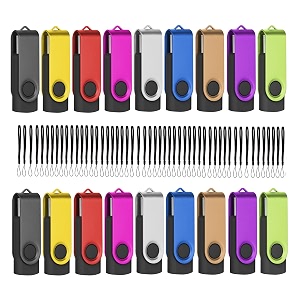 8gb 20 usb flash drive 20-pack thumb drives bulk with lanyards