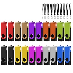 2gb 20 usb flash drive 20-pack thumb drives bulk with lanyards