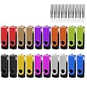2GB 2.0 USB Flash Drive 20-Pack Thumb Drives Bulk with Lanyards