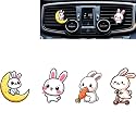 Easter Bunny Car Air Freshener Clips,Cute Rabbit Car Vent Clip,Car Air Conditioner Clip,Auto Vent Decoration Accessories,Automotive Interior Decoration Gifts for Men/Women