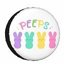 Easter Bunny Spare Tire Cover Candy and Marshmallows Polyester Universal Wheel Tire Cover for Trailer Camping Weatherproof for Rv SUV Truck Camper Travel 15 inch STC122