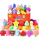 120 Pack Mochi Squishy Toys, Kawaii Mini Squishies Party Favors for Kids 3+