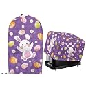 Easter Purple Eggs Cartoon Bunny Kitchen Blender Stand Mixer Dust Cover with Drawstring Hem and Toaster Bread Maker Cover Kitchen Appliance Protector