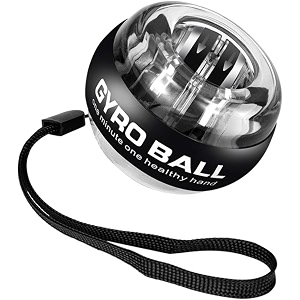 eltehepy plastic easthill gyro ball auto-start power wrist trainer exercise amp fitness ball strengthener amp forearm exerciser for stronger arm fingers wrist bones amp muscle with led lights -1 black