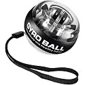 Eltehepy Plastic EASTHILL Gyro Ball, Auto-Start Power Wrist Trainer Exercise & Fitness Ball, Strengthener & Forearm Exerciser for Stronger Arm Fingers Wrist Bones & Muscle with LED Lights. -1, Black