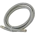 Eastman 5 Feet Flexible Ice Maker Connector, 1/4 Inch x 1/4 Inch Compression Connection, Braided Stainless Steel with Nickel-Plated Brass Nuts, 41033,(Pack of 12)