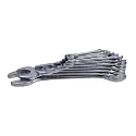 Eastman Doe Jaw Spanners - Crv Set Of 8Pcs, Kit-03-80M, Chrome Vanadium Steel, Chrome Plated, Chrome Finished Double Sided Open End Wrench, Wrench Set Tools - E-2001