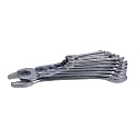 Eastman Doe Jaw Spanners - Crv Set Of 12Pcs, Kit-03-120MH, Chrome Vanadium Steel, Chrome Plated, Chrome Finished Double Sided Open End Wrench, Wrench Set Tools - E-2001