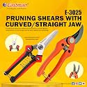 Eastman Pruning Shears With Straight Cutter Heavy Duty Garden Plant Cutter 185 Mm Stainless Alloy Steel Cutter Tools Leaf Cutter for Home Garden, Wood Branch Trimmer, Garden (E-3025)