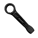 Eastman Slogging Spanners Wrench Ring End &amp; Open End 22mm, Chrome Vanadium Steel Auto-Black Finish Wrench for Removing Very Tight Nuts and Bolts - E-2082