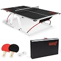 EastPoint Ping Pong Table, Table Tennis Set, 2 Paddles & 2 Balls, Black