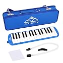 EastRock 32 Key Blue Melodica Keyboard Soprano Piano Instrument with Case