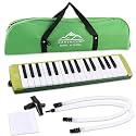 EastRock 32 Key Green Melodica Keyboard Soprano Piano Instrument with Case