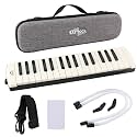 EASTROCK 32 Key Melodica Instrument Soprano Black Upgraded Version with Bag