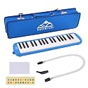 EastRock 37 Key Blue Melodica Keyboard Soprano Piano Instrument with Case