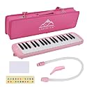 EastRock 37 Key Pink Melodica Keyboard Soprano Piano Instrument with Case