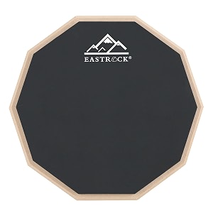 eastrock practice drum pad 8 inches double sided silent drum pad silicone dumb drum for beginnersblack