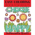 Easy Coloring Book for Adults: Inspirational Quotes