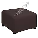 Easy-Going Waterproof Stretch 40x40x15inch Square Ottoman Cover Footstool