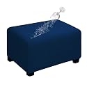 Easy-Going Waterproof Stretch Large Rectangle Ottoman Cover Footstool