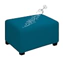 Easy-Going Waterproof Stretch Large Rectangle Ottoman Cover Footstool