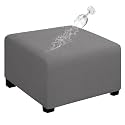 Easy-Going Waterproof Stretch 40x40x15inch Square Ottoman Cover Footstool