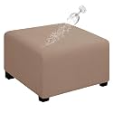Easy-Going Waterproof Stretch 40x40x15inch Square Ottoman Cover Footstool