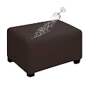 Easy-Going Waterproof Stretch Large Rectangle Ottoman Cover Footstool