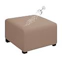 Easy-Going Waterproof Stretch 30x30x15inch Square Ottoman Cover Footstool