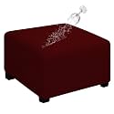 Easy-Going Waterproof Stretch 40x40x15inch Square Ottoman Cover Footstool
