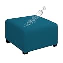 Easy-Going Waterproof Stretch 30x30x15inch Square Ottoman Cover Footstool