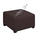 Easy-Going Waterproof Stretch 30x30x15inch Square Ottoman Cover Footstool