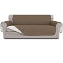 Easy-Going Reversible Couch Cover, 4 Seater Sofa, Camel/Ivory
