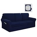 Easy-Going 7 Pieces Stretch Sofa Couch Cover, X-Large, Navy
