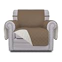 Easy-Going Reversible Couch Cover, Small Chair, Camel/Ivory