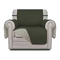 Easy-Going Reversible Couch Cover, Small Chair, Army Green/Beige