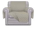 Easy-Going Chair Sofa Slipcover Reversible Sofa Cover Water Resistant Couch Cover Furniture Protector Cover with Elastic Straps for Pets Kids Children Dog Cat (Chair, Beige/Beige)