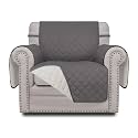 Easy-Going Reversible Couch Cover, Small Chair, Gray/Ivory
