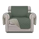 Easy-Going Reversible Couch Cover, Small Chair, Greyish Green/Beige
