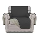 Easy-Going Reversible Couch Cover, Small Chair, Darkgray/Beige