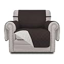 Easy-Going Reversible Couch Cover, Small Chair, Chocolate/Ivory