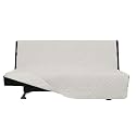 Easy-Going Reversible Couch Cover, Large Futon Sofa, Ivory/Ivory