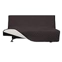 Easy-Going Reversible Couch Cover, Large Futon Sofa, Chocolate/Ivory