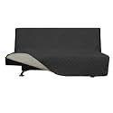 Easy-Going Reversible Couch Cover, Large Futon Sofa, Darkgray/Beige