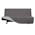 Easy-Going Reversible Couch Cover, Large Futon Sofa, Gray/Light Gray
