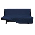 Easy-Going Reversible Couch Cover, Large Futon Sofa, Navy/Navy