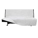 Easy-Going Reversible Couch Cover, Large Futon Sofa, White/White
