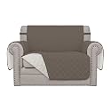 Easy-Going Reversible Couch Cover, Oversized Chair, Taupe/Ivory