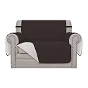 Easy-Going Reversible Couch Cover, Oversized Chair, Chocolate/Ivory